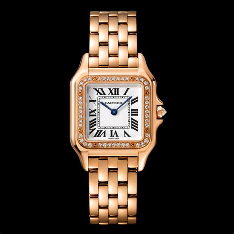 ' ladies diamond cartier watches|cartier panthere watch with diamonds.